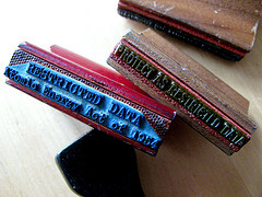 Stamps to mark