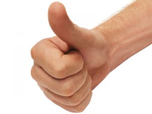 Thumbs up.
